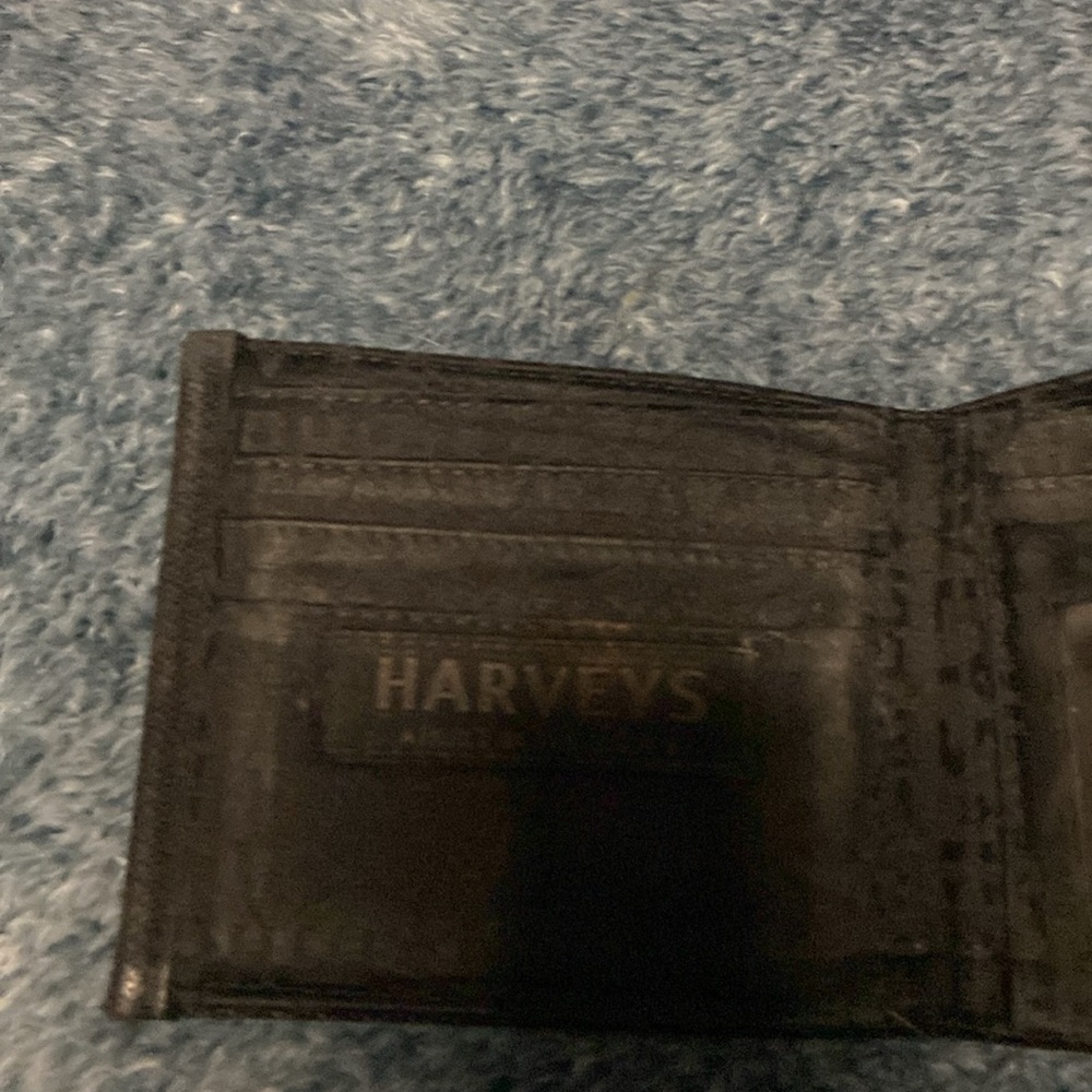 Harveys Seatbelt Billfold Black Wallet USA Made - Picture 3 of 5